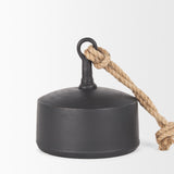 Quincy Large Matte Black Metal Decorative Bell Object 70654 Mercana