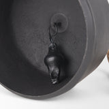 Quincy Large Matte Black Metal Decorative Bell Object 70654 Mercana