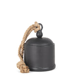 Quincy Medium Matte Black Metal Decorative Bell Object 70655 Mercana