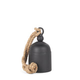 Quincy Small Matte Black Metal Decorative Bell Object 70656 Mercana