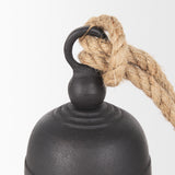 Quincy Small Matte Black Metal Decorative Bell Object 70656 Mercana