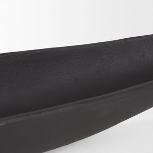 Mercana Piero Decorative Canoe-Shaped Bowl: Sculptural Aluminum Accent for Modern Tabletop Elegance Matte Black Metal | Small 70657
