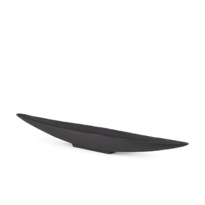 Mercana Piero Large Matte Black Metal Decorative Bowl 70658