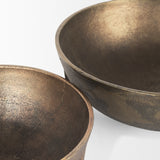 Mercana Quita Large Gold Metal Decorative Bowls (Set of 2) 70661