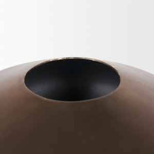 Mercana Quiana Large Gold Metal Vase - A Stunning Minimalist Accent for Modern Decor and Dried Botanicals Brushed Gold Metal | Large 70662