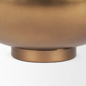 Mercana Quiana Large Gold Metal Vase - A Stunning Minimalist Accent for Modern Decor and Dried Botanicals Brushed Gold Metal | Large 70662