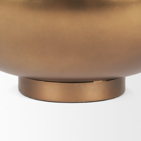 Mercana Quiana Large Gold Metal Vase - A Stunning Minimalist Accent for Modern Decor and Dried Botanicals Brushed Gold Metal | Large 70662