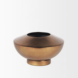 Quiana Medium Textured Gold Metal Vase 70663 Mercana