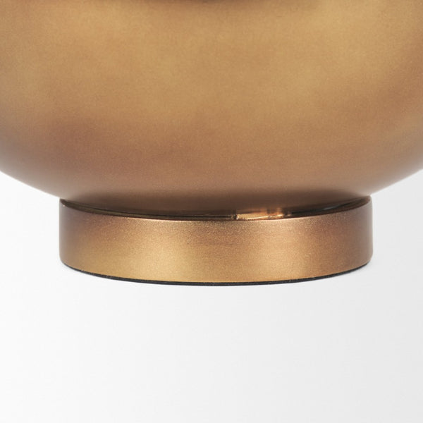 Mercana Quiana Large Gold Metal Vase - A Stunning Minimalist Accent for Modern Decor and Dried Botanicals Brushed Gold Metal | Medium 70663