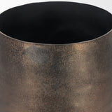 Quade Large Textured Gold Metal Planter 70664 Mercana