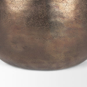 Mercana Quade Textured Gold Planter – Sculptural Heavy Cast Aluminum Decor for Indoor Spaces and Botanicals Antiqued Gold | Metal | Large 70664