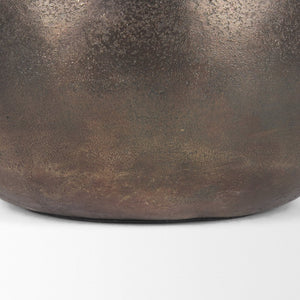 Mercana Quade Textured Gold Planter – Sculptural Heavy Cast Aluminum Decor for Indoor Spaces and Botanicals Antiqued Gold | Metal | Small 70665