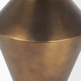 Perrin Large Brushed Gold Metal Decorative Vase 70666 Mercana