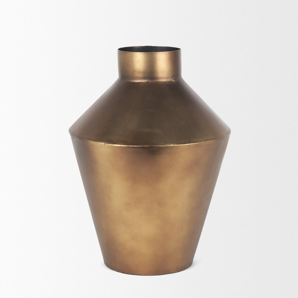 Mercana Perrin Decorative Vase - Modern Minimalist Accent in Chic Gold Finish for Stylish Home Decor 70667