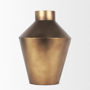 Mercana Perrin Decorative Vase - Modern Minimalist Accent in Chic Gold Finish for Stylish Home Decor 70667