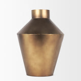 Perrin Small Brushed Gold Metal Decorative Vase 70667 Mercana