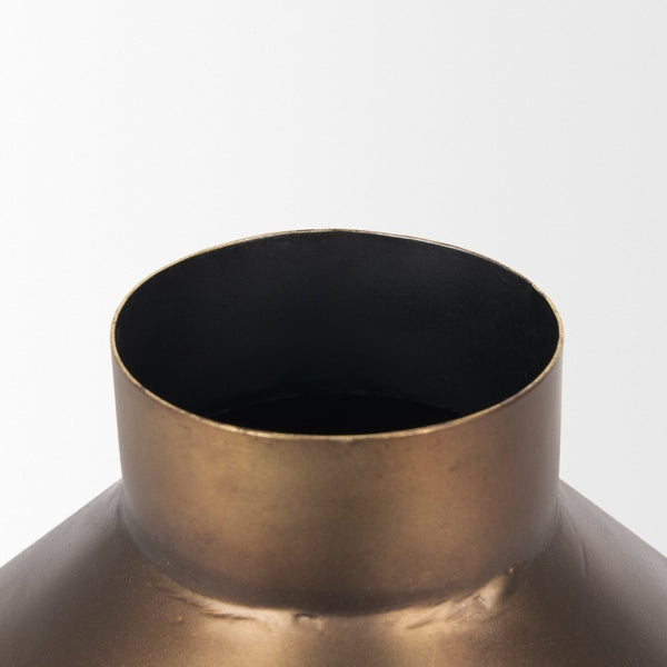 Mercana Perrin Decorative Vase - Modern Minimalist Accent in Chic Gold Finish for Stylish Home Decor 70667