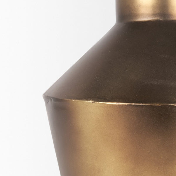 Mercana Perrin Decorative Vase - Modern Minimalist Accent in Chic Gold Finish for Stylish Home Decor 70667