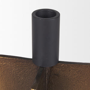 Mercana Pia Elegant Taper Candleholders Set of 2 - Modern Rustic Design for Stylish Home Décor Accents Antiqued Gold | Matte Black 70669