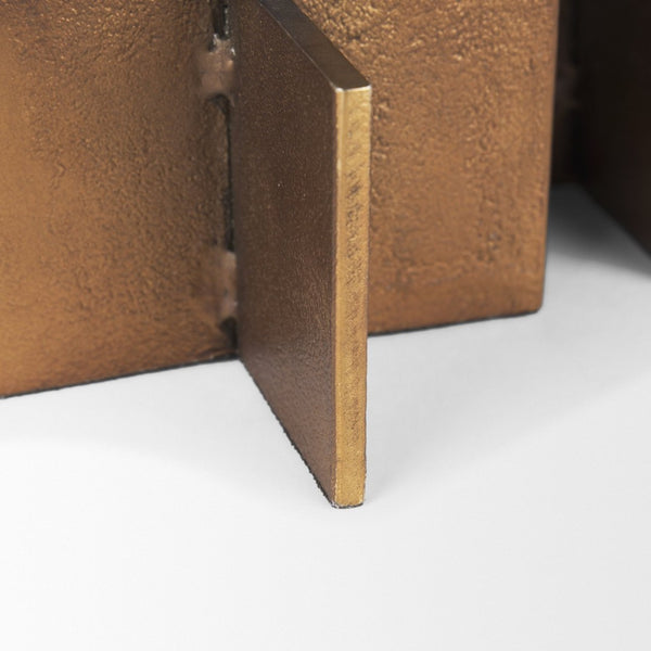 Mercana Pia Elegant Taper Candleholders Set of 2 - Modern Rustic Design for Stylish Home Décor Accents Antiqued Gold | Matte Black 70669