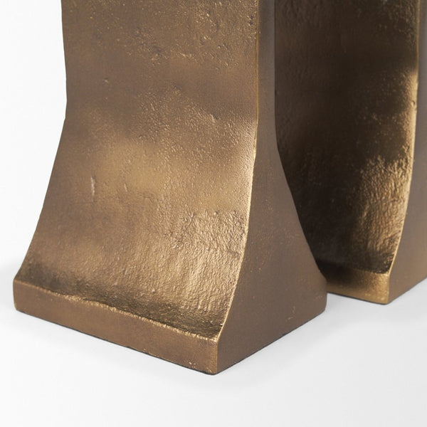 Mercana Polli Elegant Metal Taper Candleholders Set of 2 - Timeless Design for Modern and Rustic Spaces Antiqued Gold | Matte Black 70670