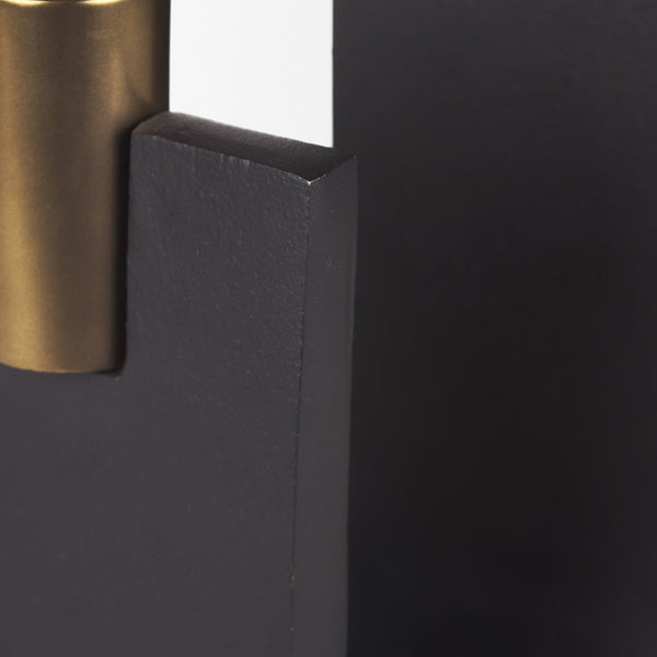 Mercana Polli Elegant Metal Taper Candleholders Set of 2 - Timeless Design for Modern and Rustic Spaces Matte Black | Brushed Gold 70672