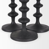 Paolo Matte Black Metal Candle Holder (Set of 3) 70673 Mercana