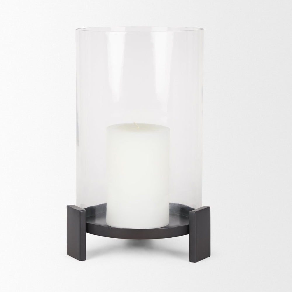 Mercana Price Elegant Metal and Glass Hurricane Candle Holder for Stunning Tabletop Ambiance and Decor 70676