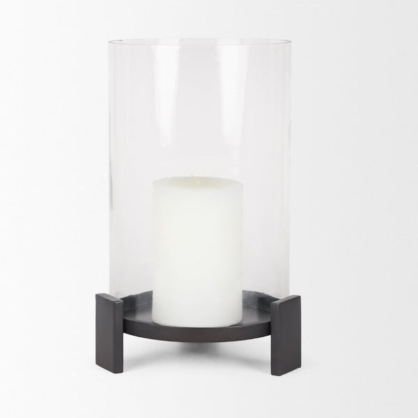 Mercana Price Elegant Metal and Glass Hurricane Candle Holder for Stunning Tabletop Ambiance and Decor 70676