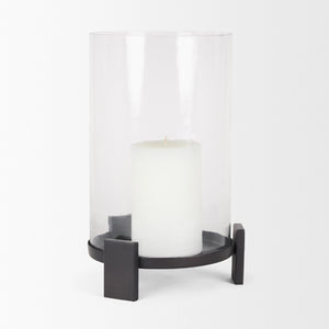 Mercana Price Elegant Metal and Glass Hurricane Candle Holder for Stunning Tabletop Ambiance and Decor 70676