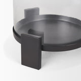 Price Large Matte Black Metal with Glass Hurricane Candle Holder 70676 Mercana