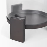 Price Small Matte Black Metal with Glass Hurricane Candle Holder 70677 Mercana