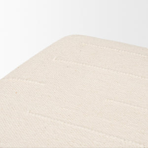 Mercana Shae Versatile Ottoman with Textured Upholstery for Stylish Seating and Modern Rustic Décor 70795