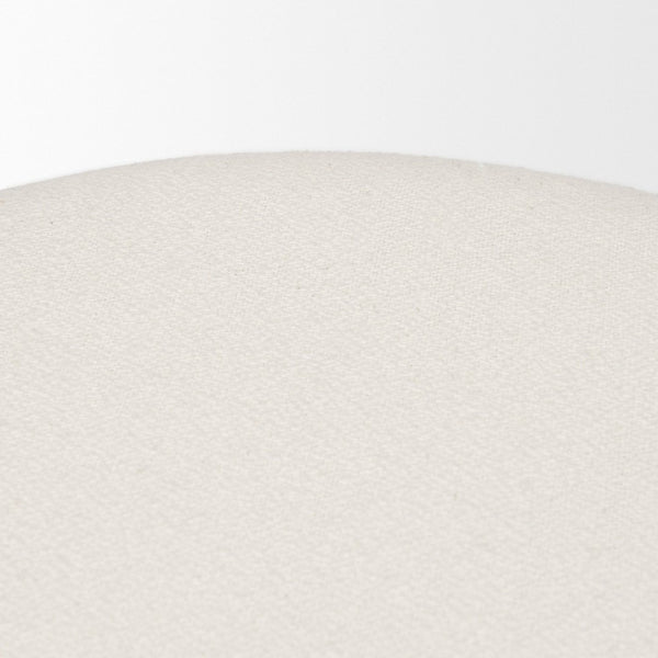 Mercana Shaiden Elegant Round Stool with Textured Upholstery for Versatile Home Decor and Seating Solutions 70796