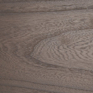 Mercana Sohan Oval Dining Table - Elegant Solid Elm Wood with Dark Stain, Ideal for Modern Dining Spaces 70853