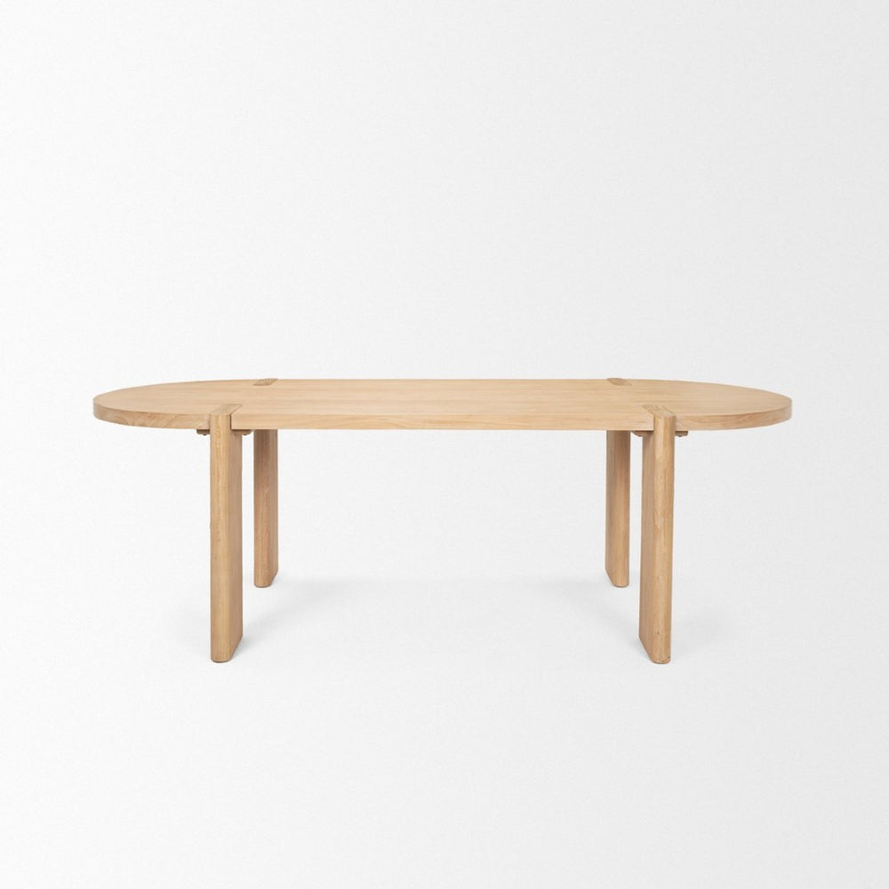 Mercana Sohan Oval Dining Table - Elegant Natural Wood Centerpiece for Modern and Classic Interiors 70854