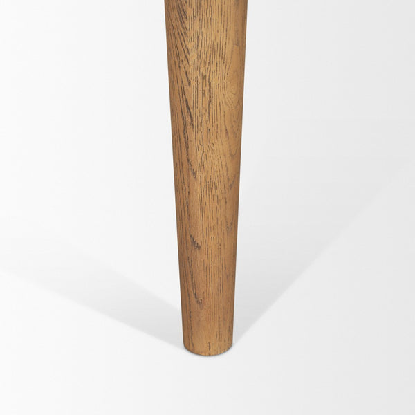 Mercana Suvan Elegant Solid Mango Wood Dining Table with Rounded Edges for Modern and Transitional Spaces 72" Lt Brown Wood Top | Lt Brown Wood Legs 70870-AB