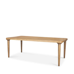 Mercana Suvan Elegant Solid Mango Wood Dining Table with Rounded Edges for Modern and Transitional Spaces 84" Lt Brown Wood Top | Lt Brown Wood Legs 70882-AB