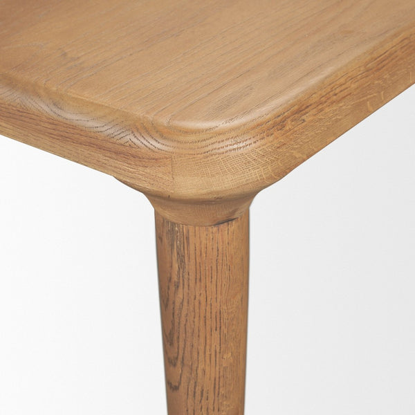 Mercana Suvan Elegant Solid Mango Wood Dining Table with Rounded Edges for Modern and Transitional Spaces 84" Lt Brown Wood Top | Lt Brown Wood Legs 70882-AB