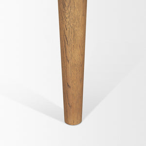 Mercana Suvan Elegant Solid Mango Wood Dining Table with Rounded Edges for Modern and Transitional Spaces 84" Lt Brown Wood Top | Lt Brown Wood Legs 70882-AB