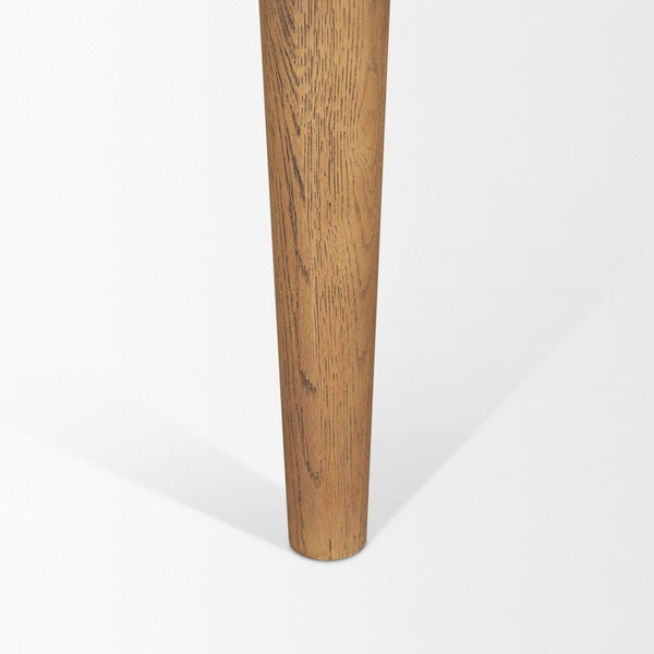 Mercana Suvan Elegant Solid Mango Wood Dining Table with Rounded Edges for Modern and Transitional Spaces 84" Lt Brown Wood Top | Lt Brown Wood Legs 70882-AB