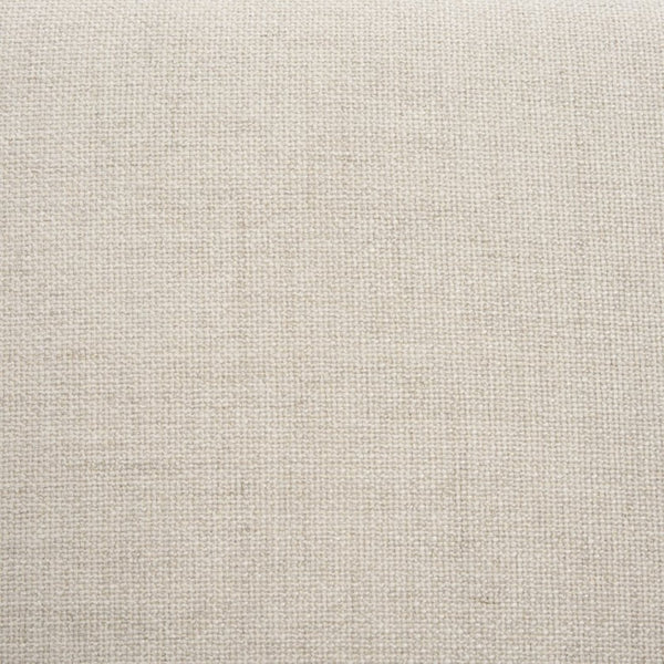 Mercana Sohan Elegant Elm Wood Bench with Versatile Neutral Upholstery for Modern Entryways and Dining Spaces Dark Brown Wood | Oatmeal Fabric 70802