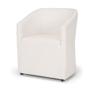 Mercana Sondra Oatmeal Performance Fabric Upholstered Club Dining Chair 70807