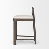 Mercana Soren Dark Brown Wood w/ Oatmeal Fabric Counter Stool 70808