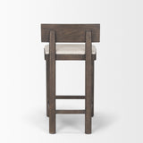 Mercana Soren Dark Brown Wood w/ Oatmeal Fabric Counter Stool 70808