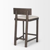 Mercana Soren Dark Brown Wood w/ Oatmeal Fabric Counter Stool 70808