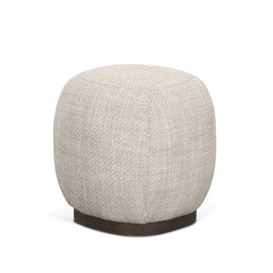 Mercana Siren Contemporary Accent Stool with Soft Boucle Upholstery and Sturdy Hackberry Wood Base 70809