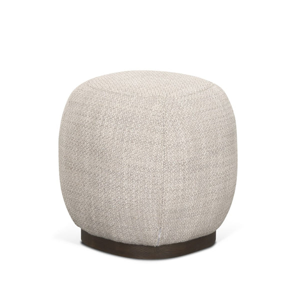 Mercana Siren Contemporary Accent Stool with Soft Boucle Upholstery and Sturdy Hackberry Wood Base 70809
