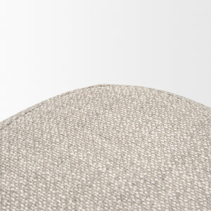 Mercana Siren Contemporary Accent Stool with Soft Boucle Upholstery and Sturdy Hackberry Wood Base 70809