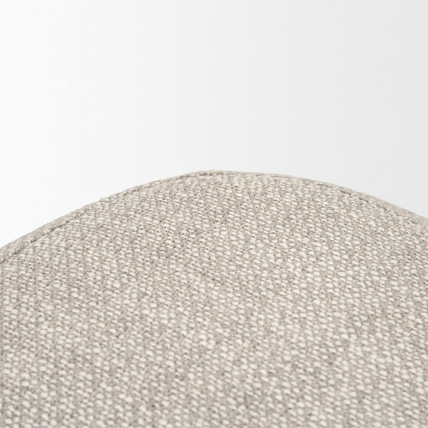 Mercana Siren Contemporary Accent Stool with Soft Boucle Upholstery and Sturdy Hackberry Wood Base 70809